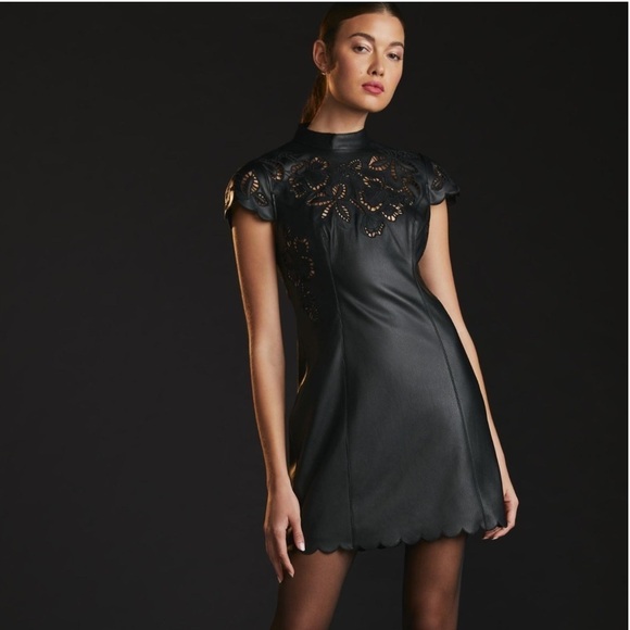 alexandria faux leather dress Always Ready Black Faux Leather Dress – Shop the Mint main image 1